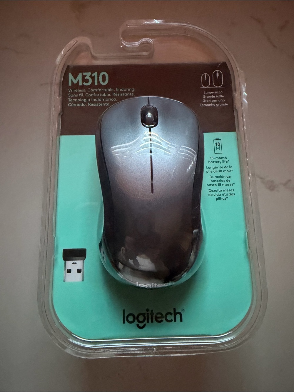 Logitech M310 Wireless Mouse - Dark Gray